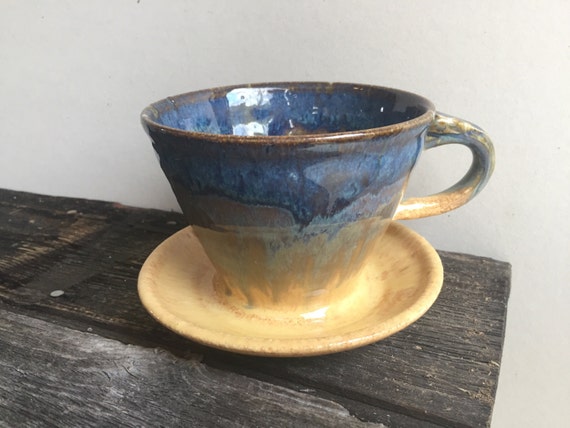 Pour Over Drip Coffee Maker with handle Ceramics Wheel Thrown