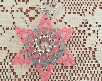 Vintage handmade beaded Christmas ornaments