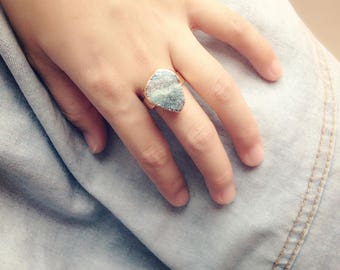 Crystal Ice Natural Stone Ring