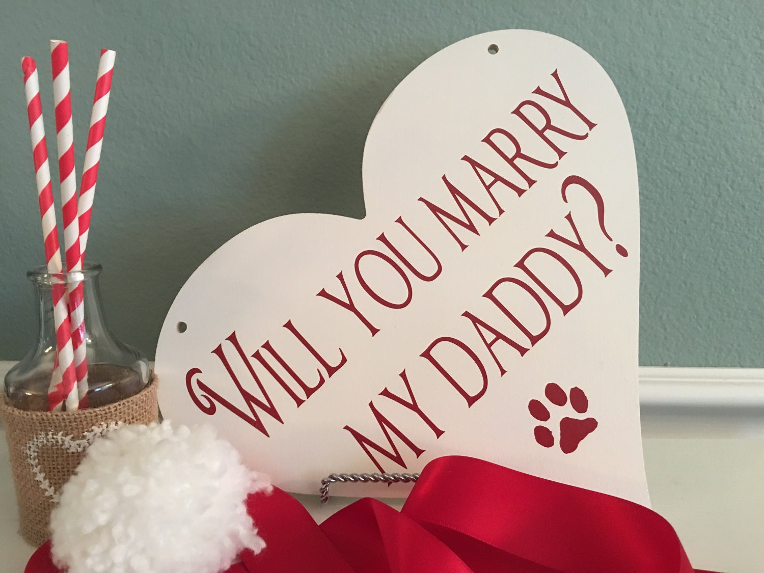 Engagement Proposal Dog Sign Will You Marry My Daddy