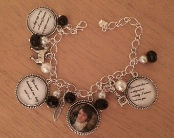 Pride & Prejudice / Mr Darcy Charm Bracelet - Unique, Handmade