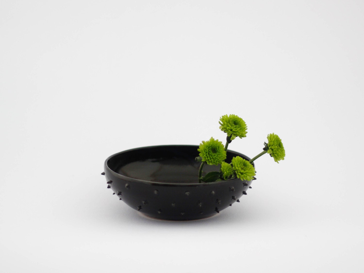 Modern spiky ceramic black bowl/ decorative bowl/ by OlisCupboard