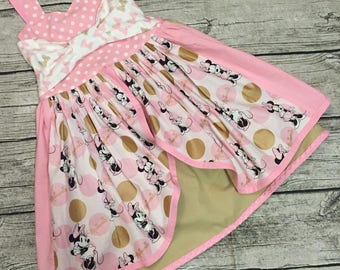 piamia clothing disney inspired appliqued bow front dress featuring a minnie mouse explosion sizes 2-14