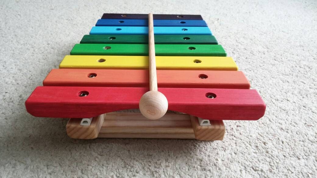 wooden rainbow xylophone