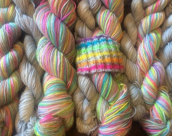 Self Striping Sock Yarn Electric Eleven