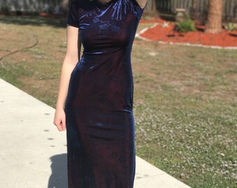 Long 90s Velvet Dress