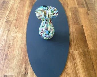 Oval Table Runner in Graphite Grey Matt Finish 3mm Acrylic - 2 Sizes Available