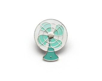 Vintage Electric Fan Enamel Pin (Seafoam)