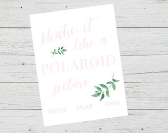 Photo Booth Sign, Polaroid Sign, Wedding Sign, Wedding Polaroid Sign