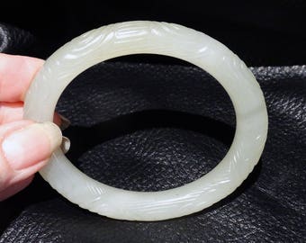 Hetian Jade Bangle Fine Quality Qing Dynasty Circa 1800s Museum Quality