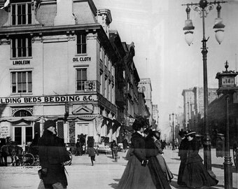 Corner of Fifth Avenue and 14th Street, New York 1899, NYC Street Scene