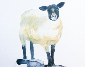 Sheep watercolor | Etsy