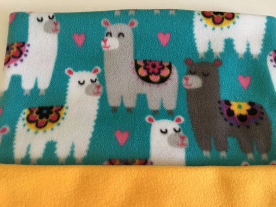 plush llama blanket