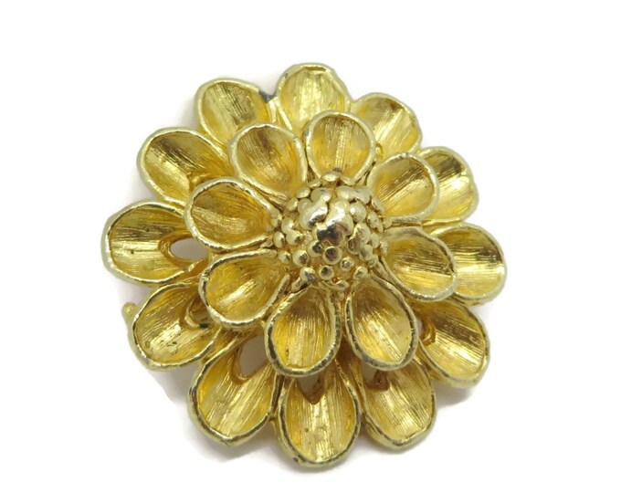 Flower Scarf Clip, Vintage Gold Tone Clip, Dress Clip, Women's Accessory Clip, Gift for Her
