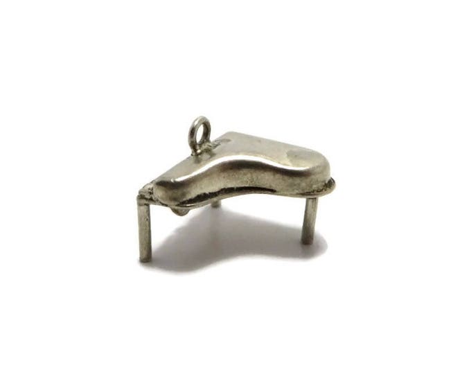 Sterling Piano Charm - Vintage 3D Grand Piano Charm, Pendant, Gift Idea