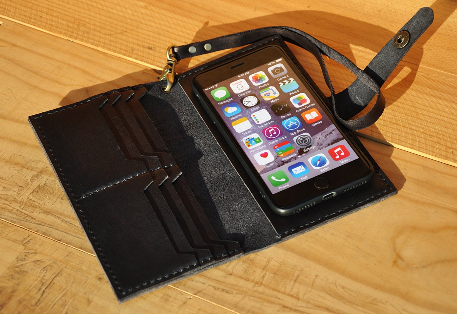 Wristlet iPhone 7 Plus Case Leather iPhone 7 Plus Wallet Case