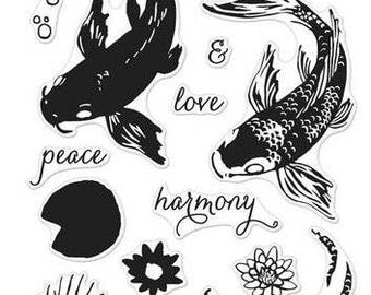 Hero Arts - Clear Acrylic Stamps - Color Layering Koi