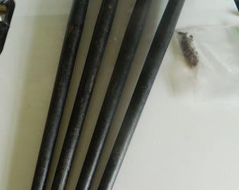 22 inch mid century metal tapered table legs with brackets