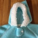 Vintage 1970s Infant Baby Boys Blue Elephant Fleece Snowsuit Bunting Bag! Size NB