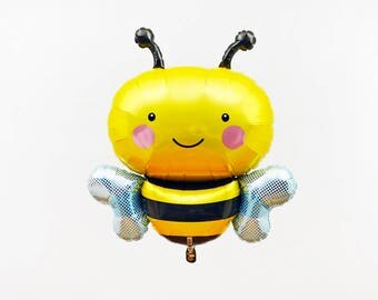 36" Bumble Bee Balloon, Bumble Bee Party Balloon , Bumble Bee Birthday Party Decoration, Honey Bee Birthday Party, Birthday Balloon