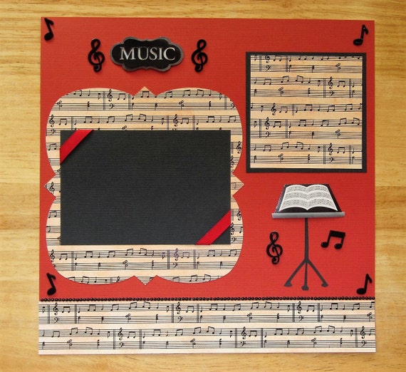 Music Scrapbook Page Music Scrapbook Layout 12 x 12