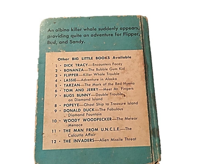 Vintage 1960's Big Little Book "Flipper Killer Whale Trouble" | Whitman Big Little Book #2003 | 1967