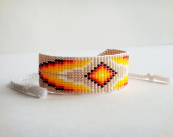 Native American style seed bead bracelet