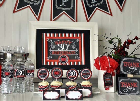  30th  Birthday  Party  Package  30th  Birthday  Decorations  30th 