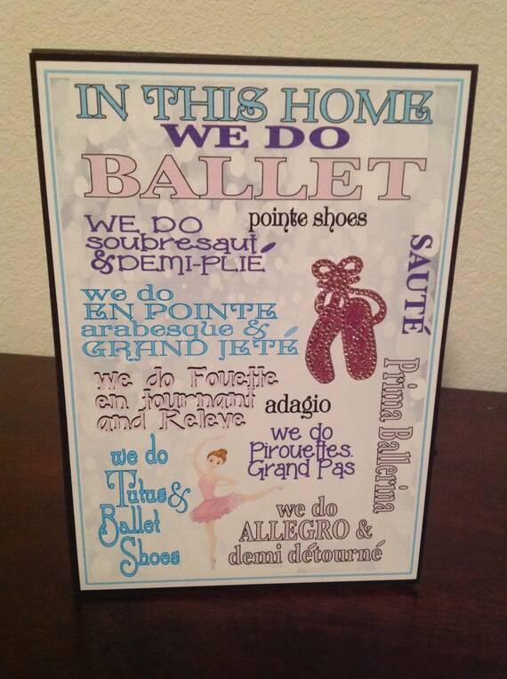 Ballet Signs Ballerina Signs Girl's Room Sign Wood Box