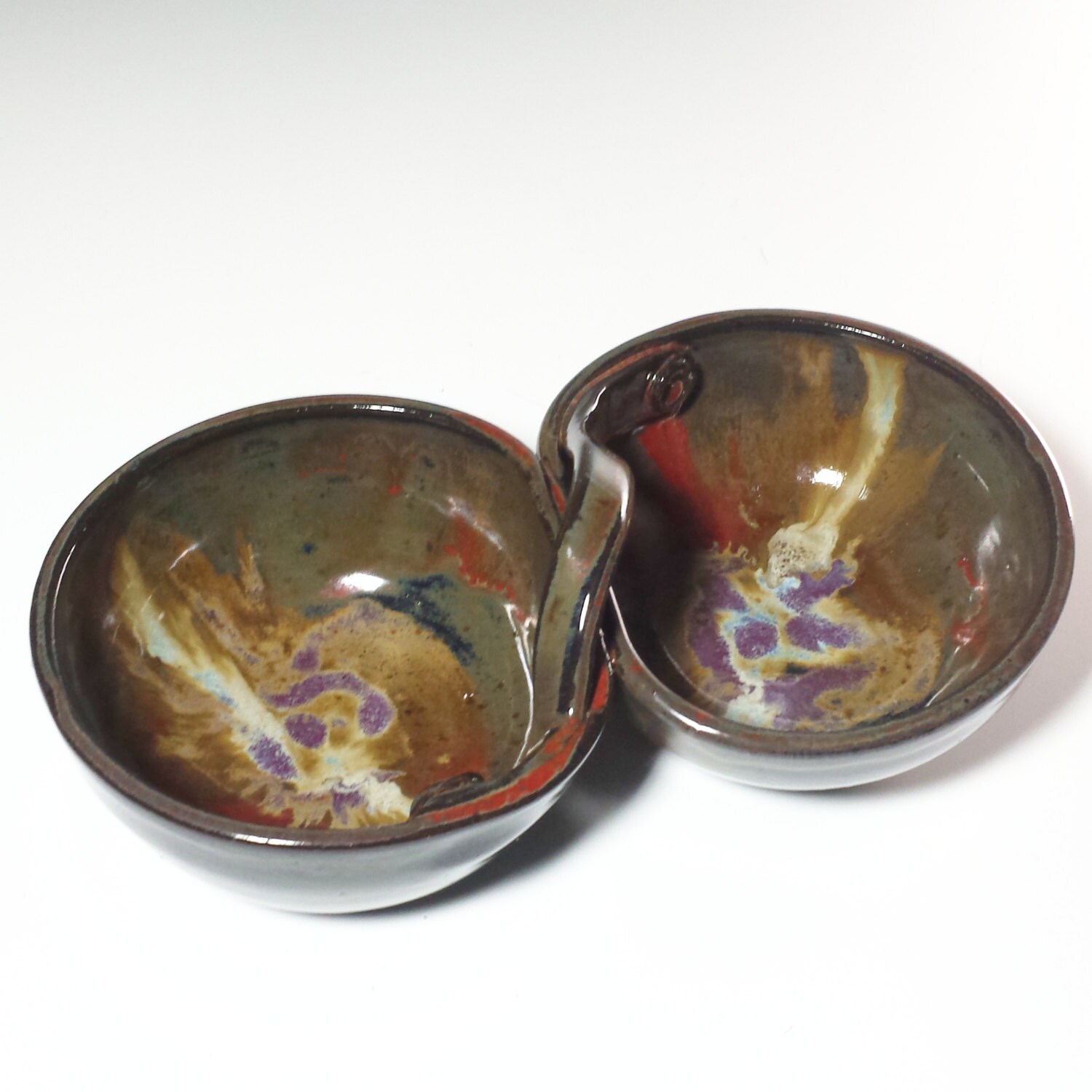 Pottery salsa server,condiment dish, salsa bowls,serving dish, ready to