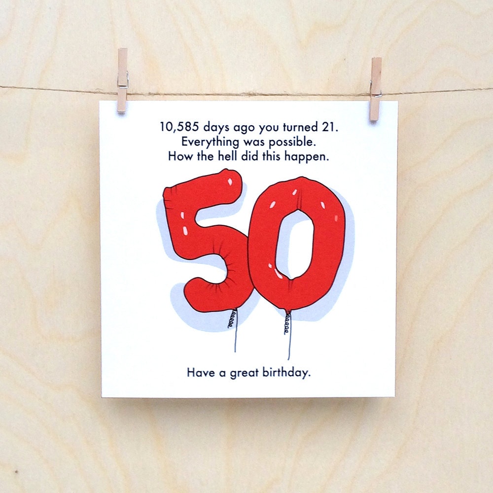 50th Birthday Card Funny 50th Card Funny Age Card Funny Birthday Card 5906