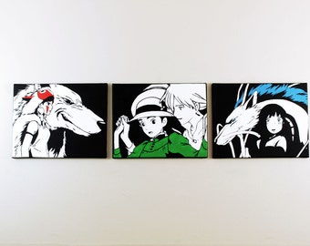 Studio Ghibli Set of 3 (Princess Mononoke, Howl Moving Castle, Spirited Away) (Sale)