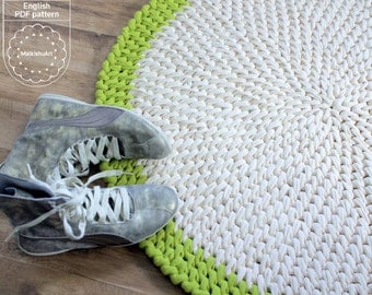 CROCHET RUG PATTERN, diy crochet pattern, pdf rug patterrn, diy rug pattern, Crochet carpet pattern, crochet round rug