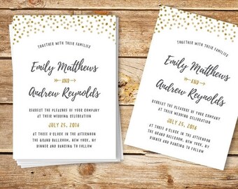 Printable Vintage Style Wedding Invitation by birDIYdesign on Etsy