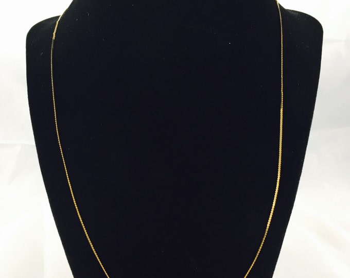 Storewide 25% Off SALE Vintage 10k Yellow Gold Italian "S" Chain Designer Necklace Featuring Oversized Legnth Design