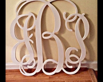 Painted Wooden Monogram - Wooden Monogram Wall Hanging