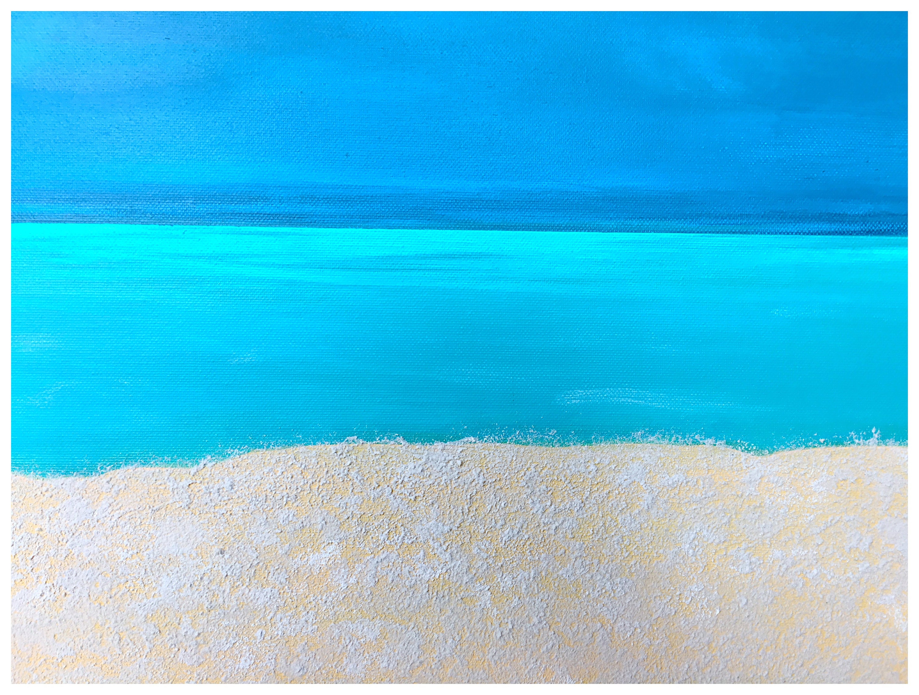 Beach painting Seascape Modern painting Abstract art Blue