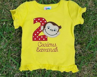 Curious George Birthday Shirt, Monkey Birthday, Curious George Birthday