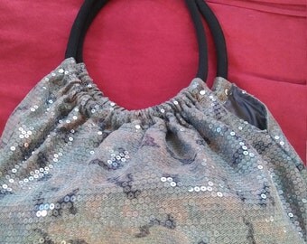 1980s Sequin Camouflage Handbag