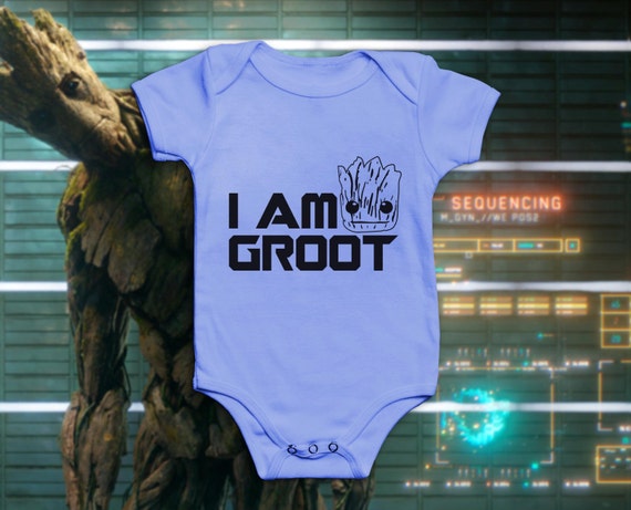 I Am Groot Funny Baby Bodysuit