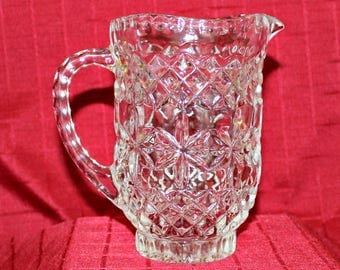 Vintage Clear Crystal Water Pitcher