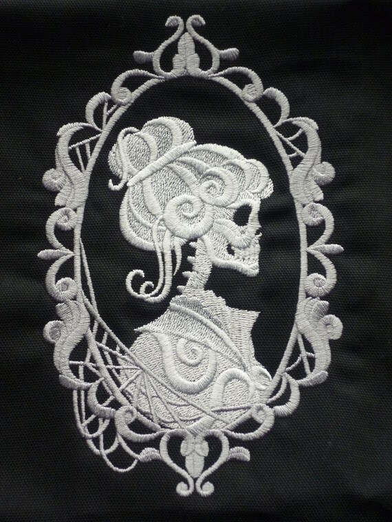 Gothic Wedding Cushion Covers Pair of Embroidered Pillow