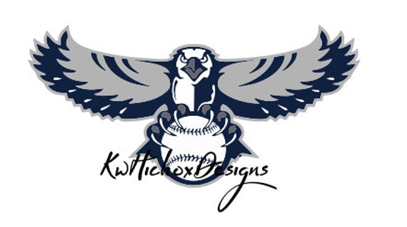 Eagle Baseball Logo Svg File Dxf For Silhouette