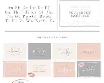 Rose Gold Watercolor Logo Design, Custom Logo Design, Photography Logo, Boutique logo, Watermark stamp, Business Logo, Calligraphy, 035