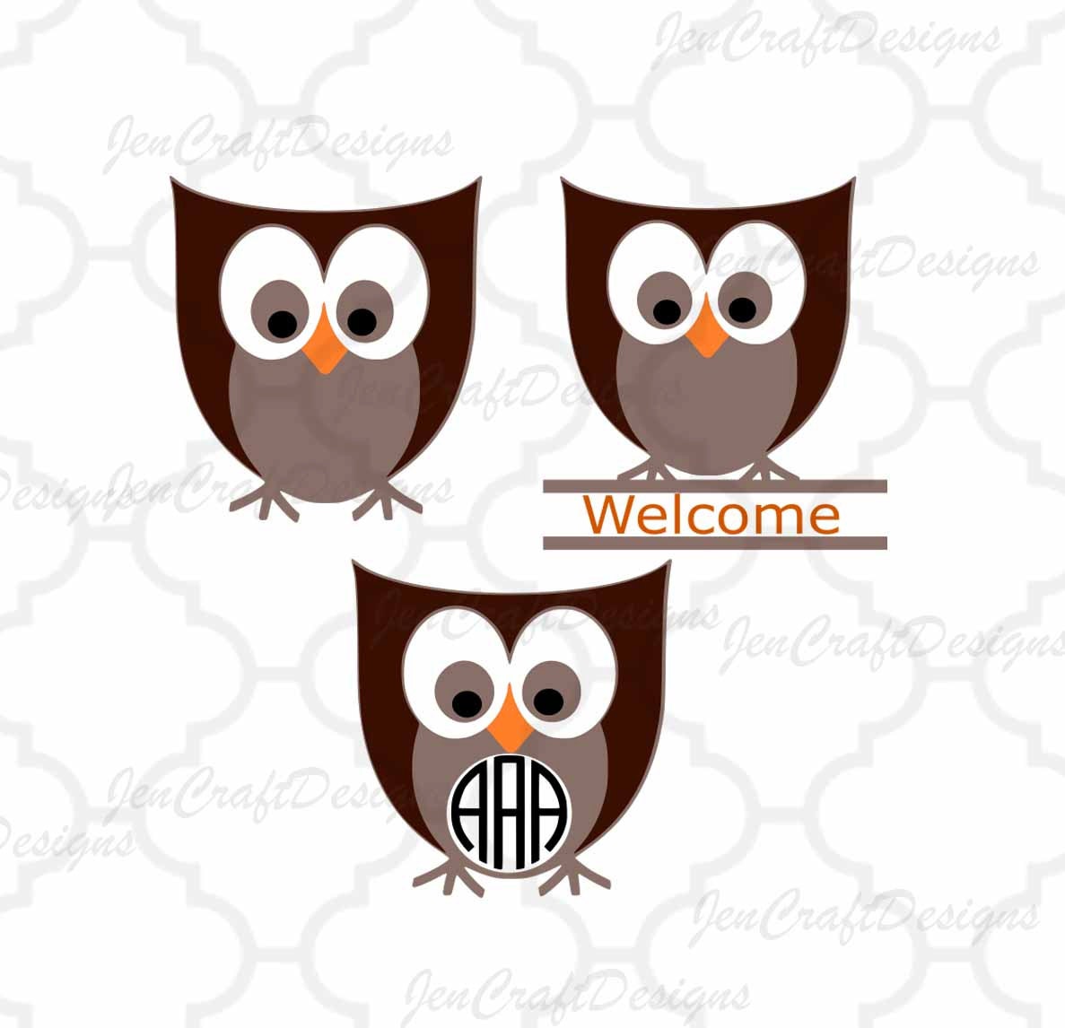 Download Owls SVG cut files, Owls Monogram Frame Svg Cut Files, svg ...