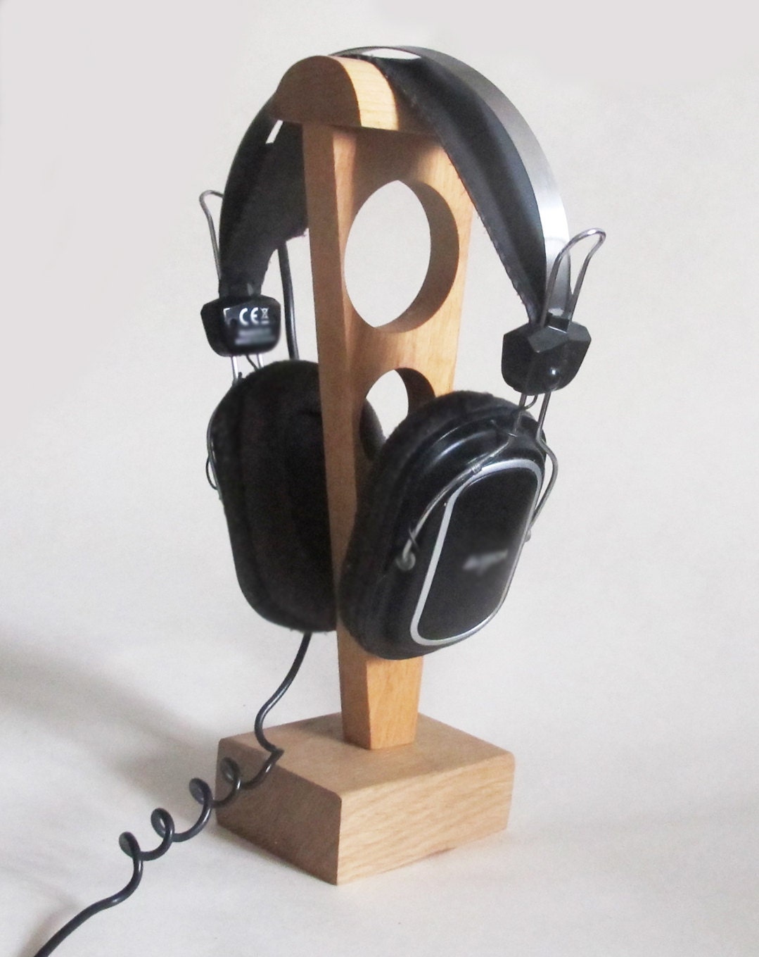 Wood Headphone Stand Wooden Headphone Holder Rustic Wooden