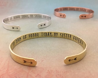 Maid of Honor Gift Sister, Maid of Honor Proposal, Will you be my Maid of Honor Sister, Maid of Honor Bracelet, MOH, Red Fern Studio