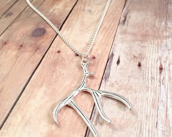 Antler Necklace, Mother necklace, Animal necklace, gift for her, best friend, birthday gift for her, trendy jewelry, boho chic, country