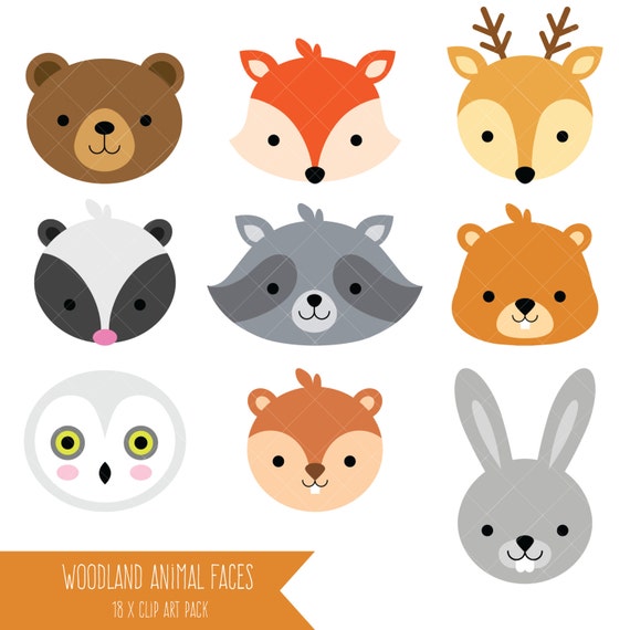 animal faces clipart - photo #46