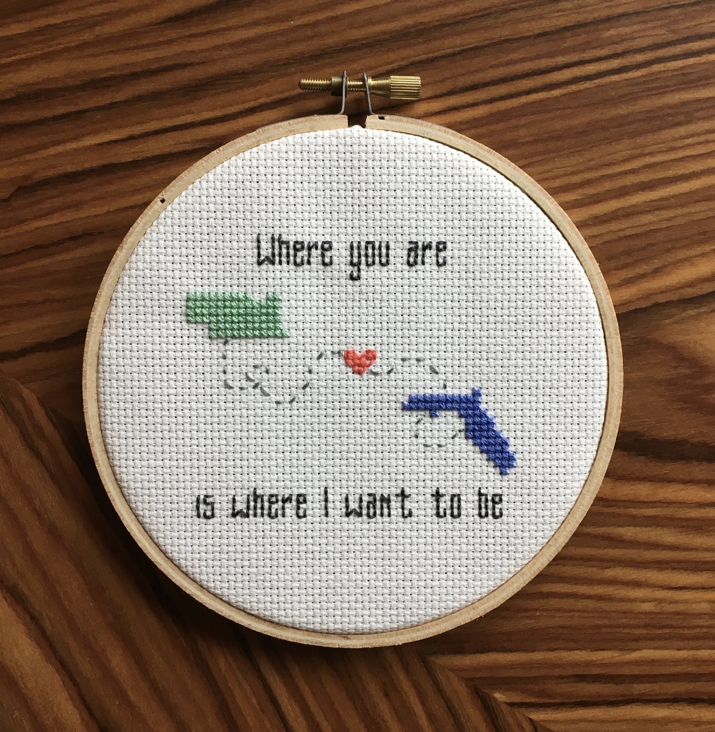 Long Distance Cross Stitch Where You Are Cross Stitch